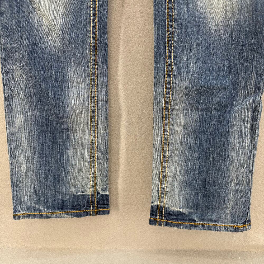 Adiktd Jeans Women's 8/W30x31 Low Rise Straight Floral Embroidered Western Boho - Picture 6 of 15